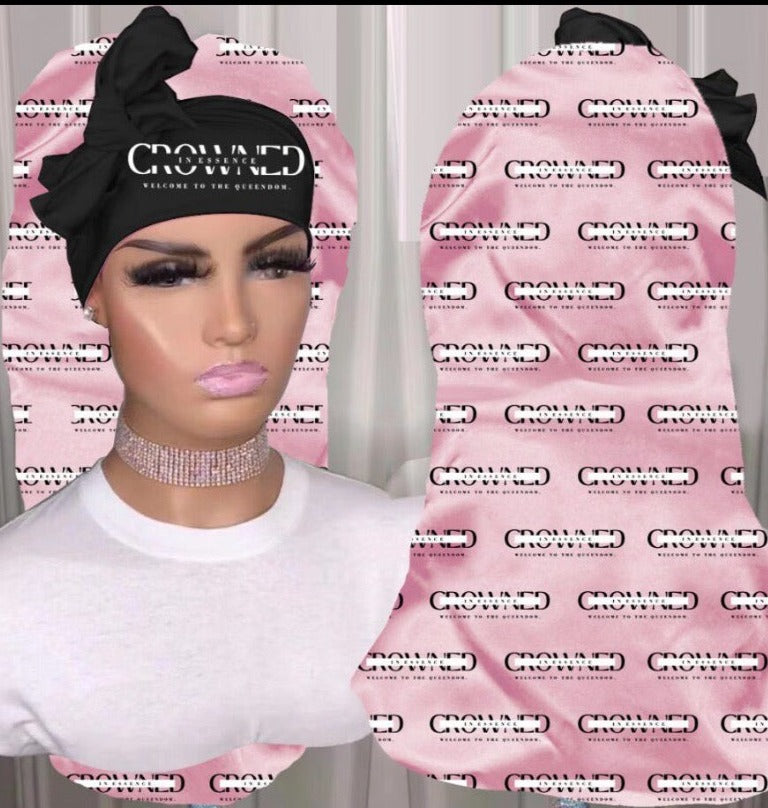 Silky Long Bonnet With Tie Band